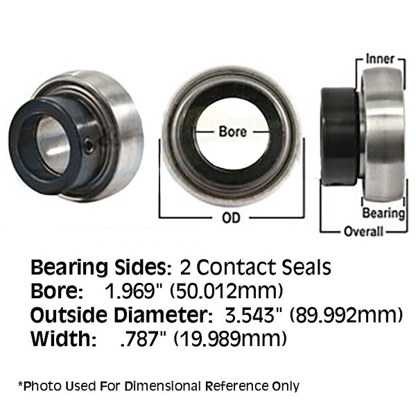 Aftermarket Flat Edge Tractor Ball Bearing 6200 Series 832983M1 - main